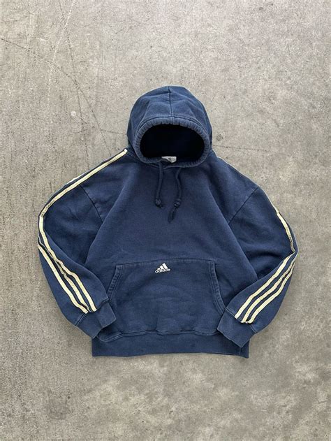 faded navy blue adidas hoodie